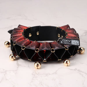 Real SnakeSkin Female Submissive Collar - Service Bell
