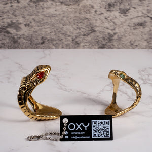 Snake Head Glans Ring - 24k Gold Platted