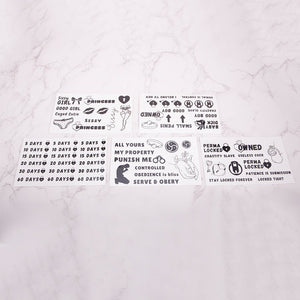 50 BDSM & Chastity Temporary Tattoos - Oxy - shop
