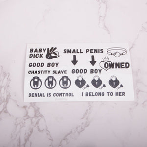 50 BDSM & Chastity Temporary Tattoos - Oxy - shop
