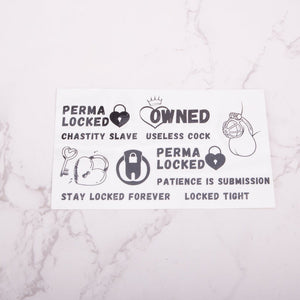 50 BDSM & Chastity Temporary Tattoos - Oxy - shop