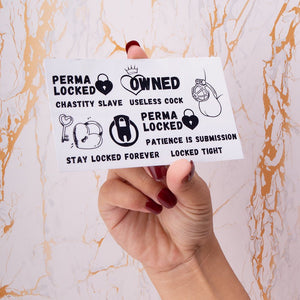 50 BDSM & Chastity Temporary Tattoos - Oxy - shop