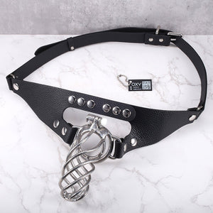 Adjustable Cowhide Chastity Belt Strap – 2 Designs - Oxy-shop