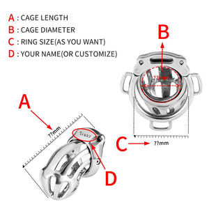 Atlas Custom Reinforced Chastity Cage with D - Rings - Oxy - shop