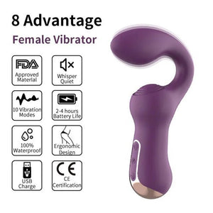 EchoDuo Female Vibrator – Dual Stimulation for G - Spot and Clitoris - Oxy - shop