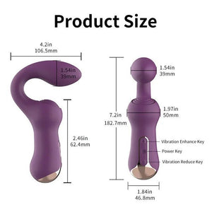 EchoDuo Female Vibrator – Dual Stimulation for G - Spot and Clitoris - Oxy - shop