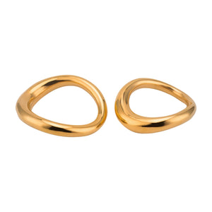 Ergonomic Steel & Gold cock ring - Oxy-shop