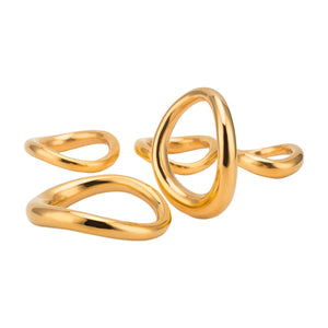 Ergonomic Steel & Gold cock ring - Oxy-shop