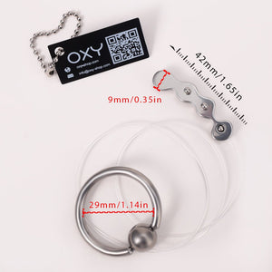 Glans Ring & Metal Prostate Massager with Steel Balls - Oxy - shop