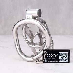 Guardian Arc – Stainless Steel Chastity Cage (Curved Ring Edition) - 5 Sizes - Oxy - shop