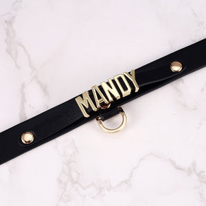 Personalized Submissive BDSM Collar - Devotion Name Collar - Oxy - shop