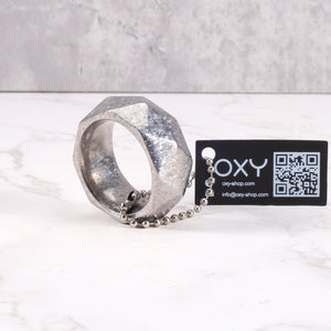 Premium Hexagonal Glans Ring (Hand Polished) - Steel & Titanium | Gold & Rainbow - Oxy-shop