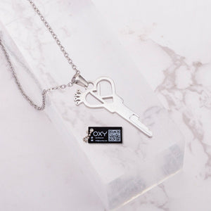 Queen Heart Shaped Key Necklace - Personalized Letters - Oxy - shop