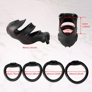 SnakeCage – Narrow Open Frame Chastity Cage (2 Sizes - 2 colors) - Oxy - shop
