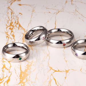 Stainless Steel Jeweled Cock Rings – 4 Sizes | Luxury Hard Steel with Incrusted Gem - Oxy - shop