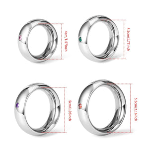 Stainless Steel Jeweled Cock Rings – 4 Sizes | Luxury Hard Steel with Incrusted Gem - Oxy - shop