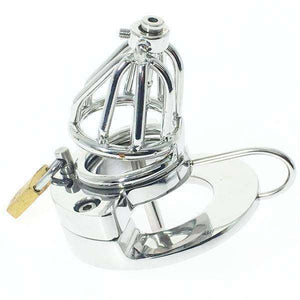 2-in-1 Ball Stretcher Cock Cage with Catheter CH06 - Oxy-shop