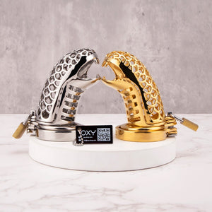 24K Gold Dragon Chastity FLAT Ring 3.34" / 85mm - Oxy-shop