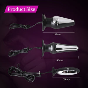 3x Electro Shock Butt plug - 3 Sizes in one pack - Oxy-shop