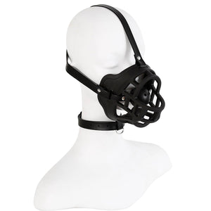 BDSM dog Muzzle harness with ball gag - Oxy-shop