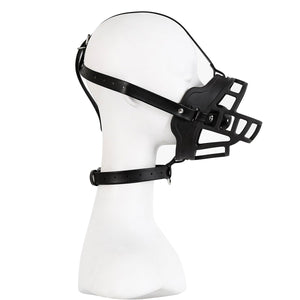 BDSM dog Muzzle harness with ball gag - Oxy-shop