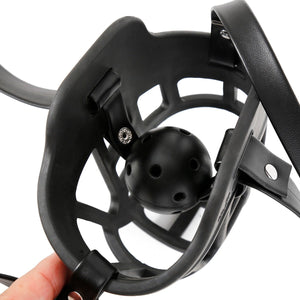 BDSM dog Muzzle harness with ball gag - Oxy-shop