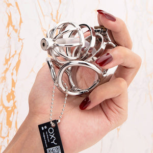 CH09-V2 - Steel Chastity with Balls Support - Oxy-shop