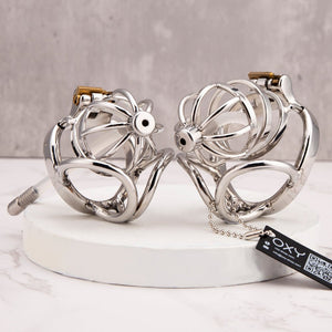 CH09-V2 - Steel Chastity with Balls Support - Oxy-shop