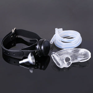 Chomp Mouth Gag with piss-hose / Piss play - Oxy-shop