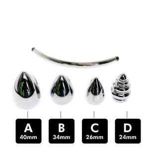 Double ended anal plug - 4 Changeable bulbs included - Oxy-shop