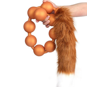 Fox Tail - Large Anal Beads Plug - Oxy-shop