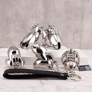 HTV4 Steel with Chain / Chastity on leash - Oxy-shop