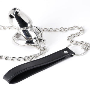 HTV4 Steel with Chain / Chastity on leash - Oxy-shop