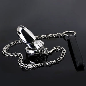 HTV4 Steel with Chain / Chastity on leash - Oxy-shop