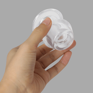 Huge Hollow Tunnel butt Plug - Black & Clear - Oxy-shop