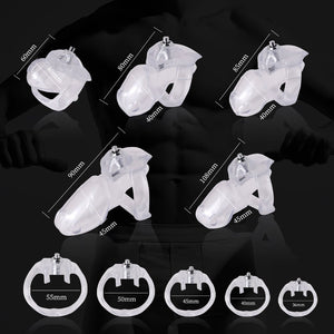 NEW HTV5 Resin Chastity cage - Click & Lock - Oxy-shop