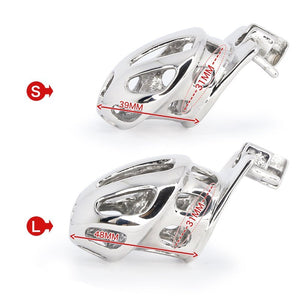 Next Generation locking chastity cage - Steel - Oxy-shop