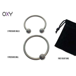 Set of 2 Glans Rings + Velvet Bag - Oxy-shop