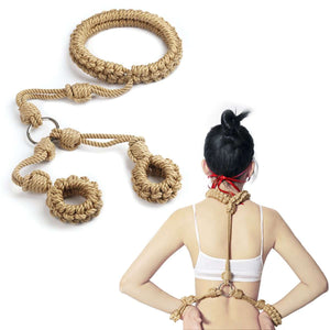 Shibari rope back restraint - BDSM gear for Bondage aesthetic and restraint - Oxy-shop