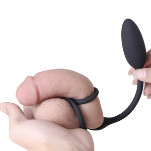 "Squeeze & plug" - Cock ring & Vibrating anal plug - Oxy-shop