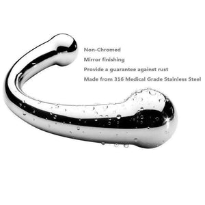Steel Curved Double end Dildo - Oxy-shop