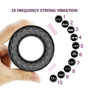 Vibrating Cock Ring - 10 Speeds - Oxy-shop