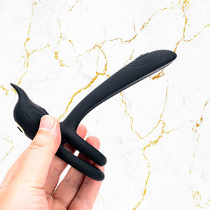 Vibrating Dual Cock Ring - Vagina G Spot Massager - Oxy-shop