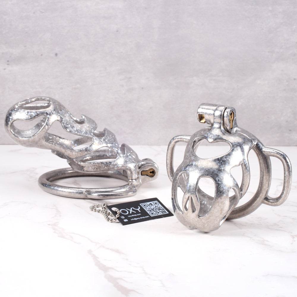The Phantom Titanium Chastity - With D Rings for belt.