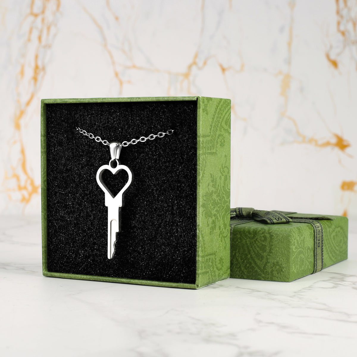 💝 Mini Heart Shaped Key Necklace for Mini Locks Chastity