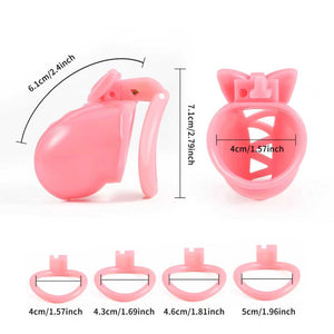 Sissy Gift Wrap 🎀 - Pink Bow Chastity Cage