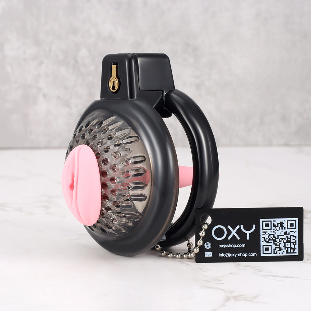 TheReminder – Femine Chastity Cage with urethral tube 