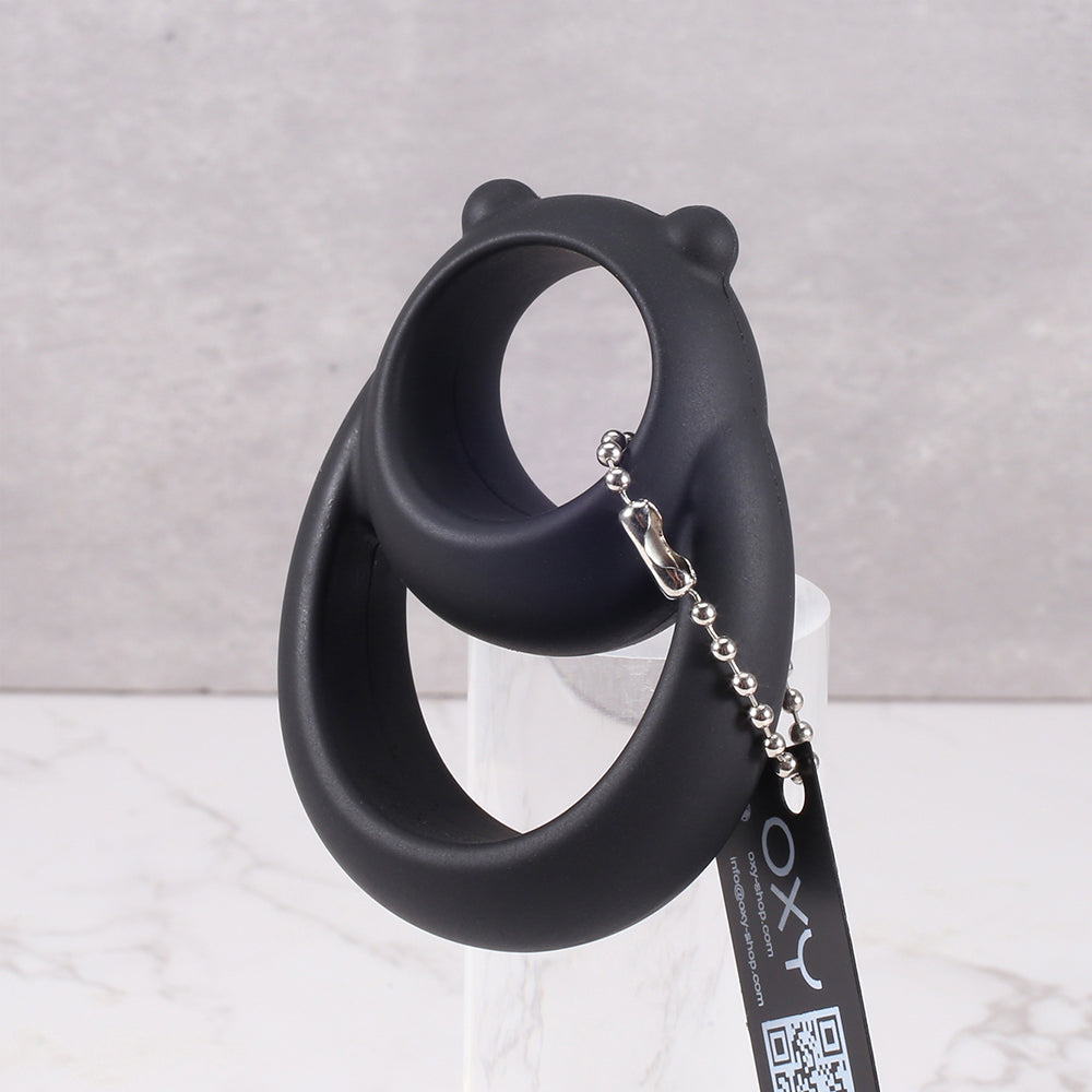 The Dominator Duo – Silicone Cock Ring &amp; Ball Separator