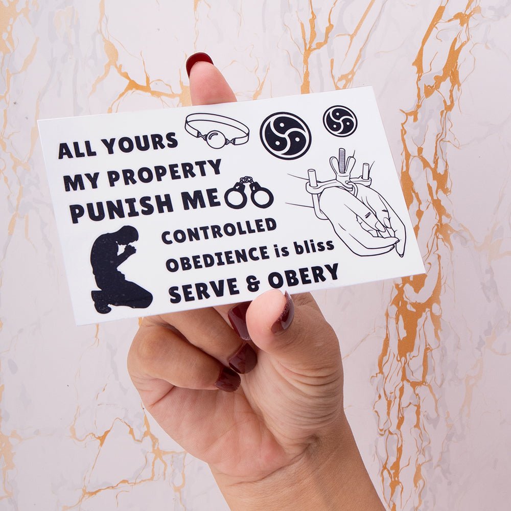 50 BDSM & Chastity Temporary Tattoos - Oxy - shop