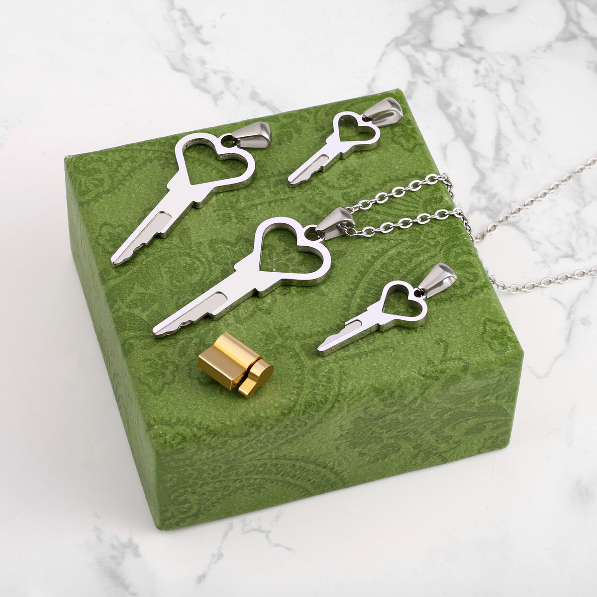💝 Mini Heart Shaped Key Necklace for Mini Locks Chastity